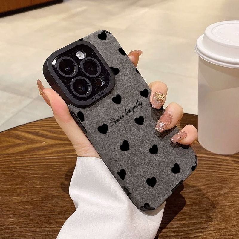 Phone Cases Best - New Luxury Black Love Heart Phone