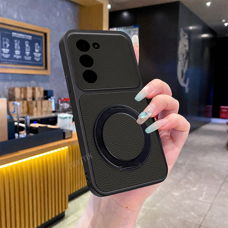 Phone Cases Europe - Light Luxury Retro Leather Phone Holder
