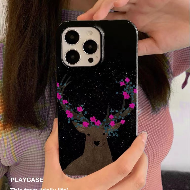 Phone Cases Red Deer - Black and Red Sika Deer Phone