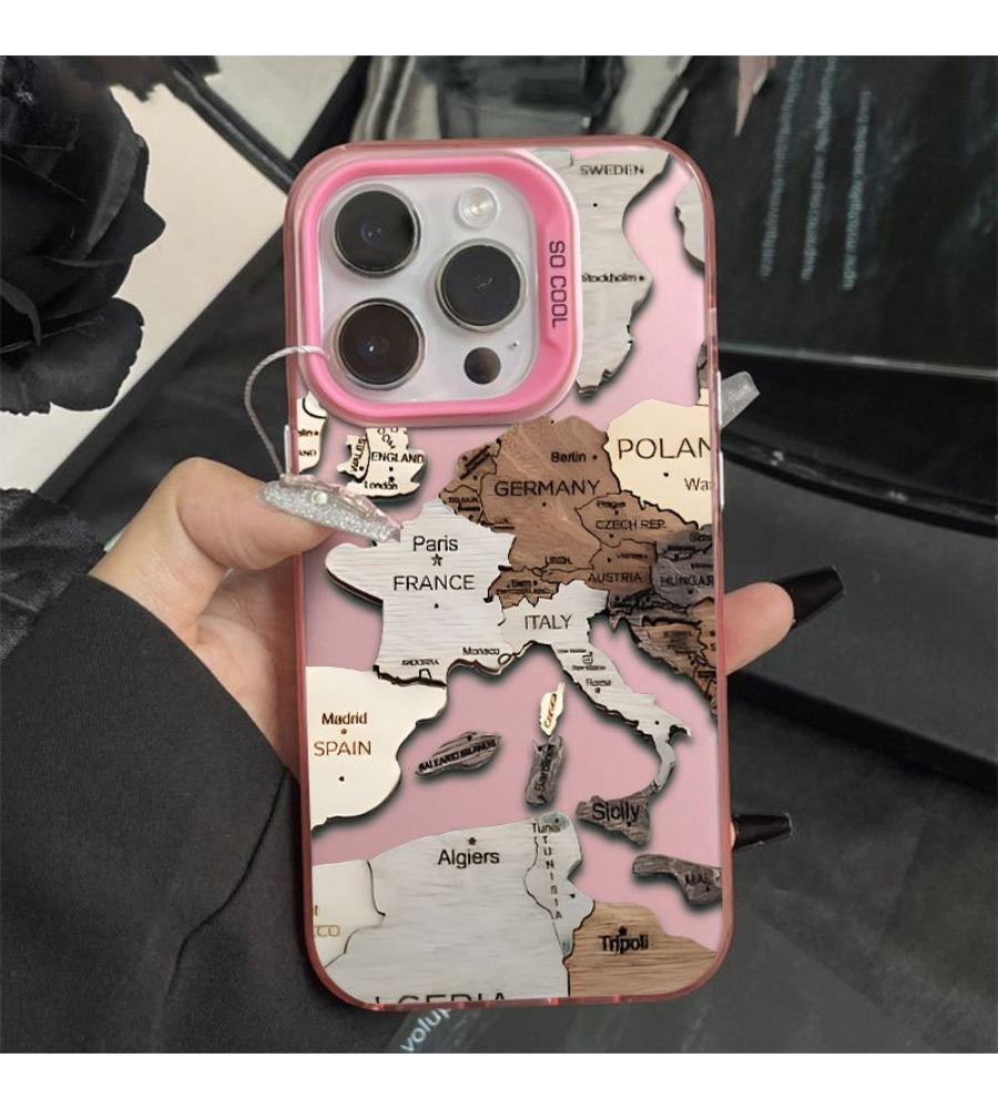 Vintage 3D Wood Europe Map Pri - Phone Cases Europe 评论和价格