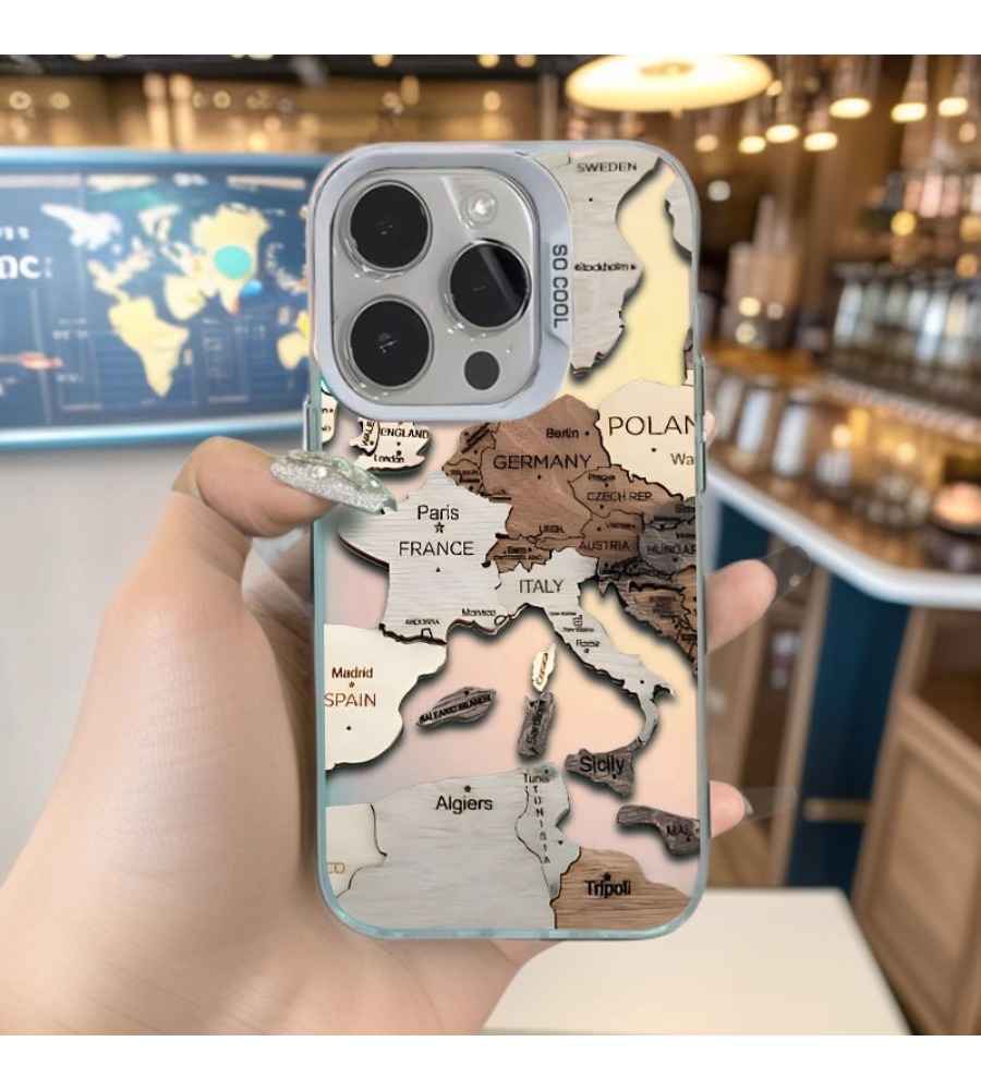 Vintage 3D Wood Europe Map Pri - Phone Cases Europe 评论和价格