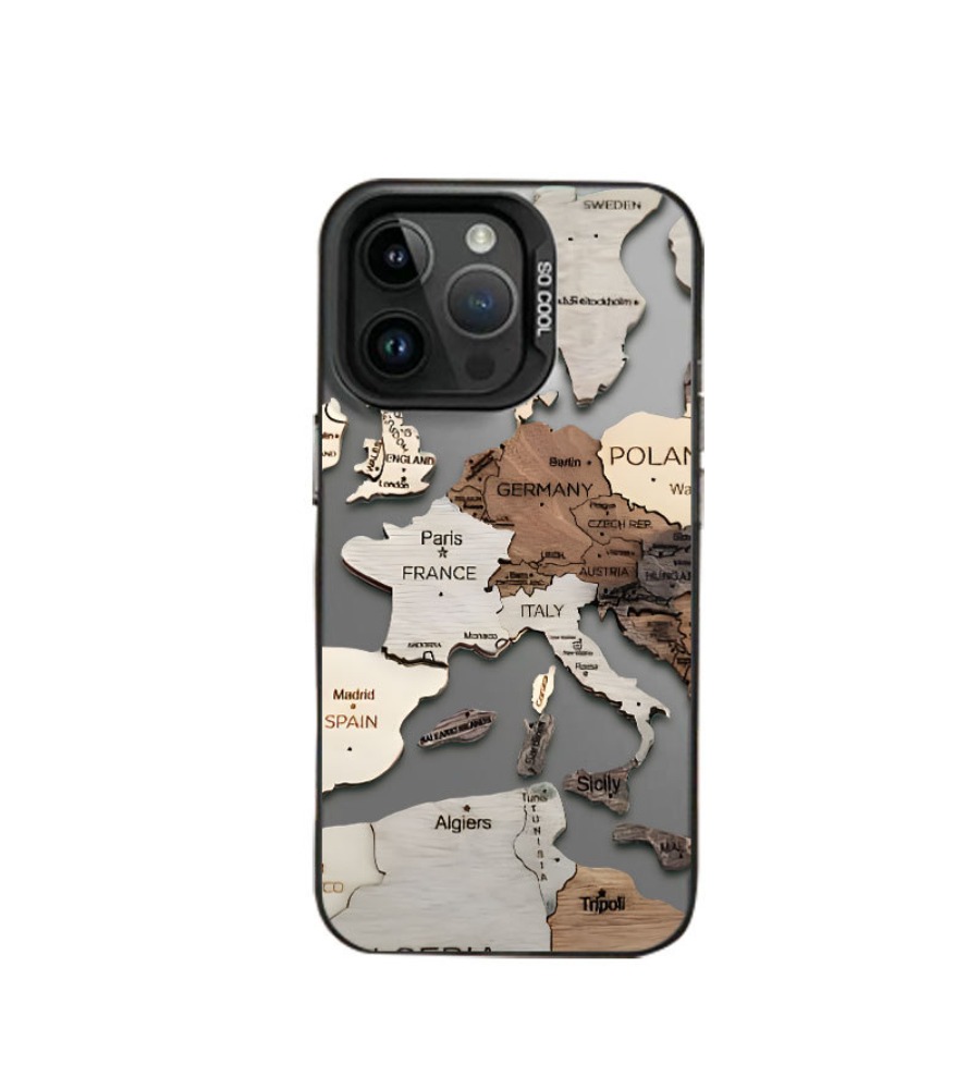 Vintage 3D Wood Europe Map Pri - Phone Cases Europe 评论和价格