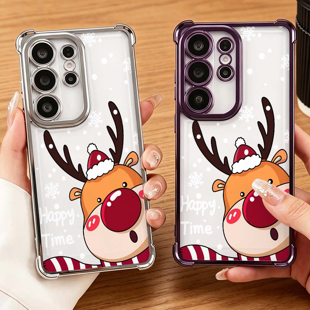 Cartoon Red Nose Deer Anti-Dro - Phone Cases Red Deer 评论和价格