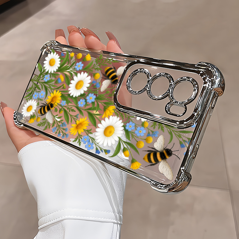 Cute Bee Daisy Floral Pattern  - Oppo Reno 12 评论和价格