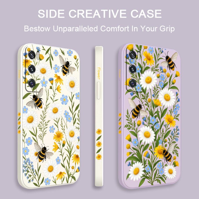Cute Bee Floral Pattern Case F - Vivo V40 评论和价格