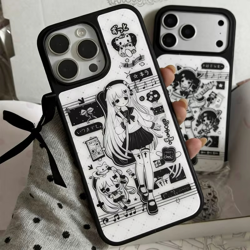 Fashiy INS Cartoon Cute Anime  - Phone Cases Girls 评论和价格