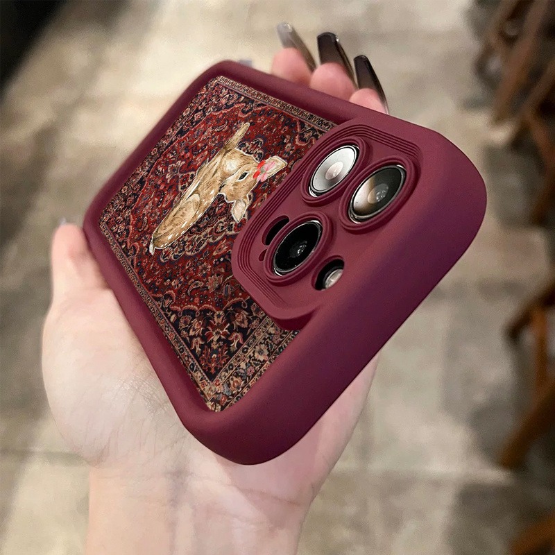 Vintage Red Floral Deer Patter - Phone Cases Red Deer 评论和价格