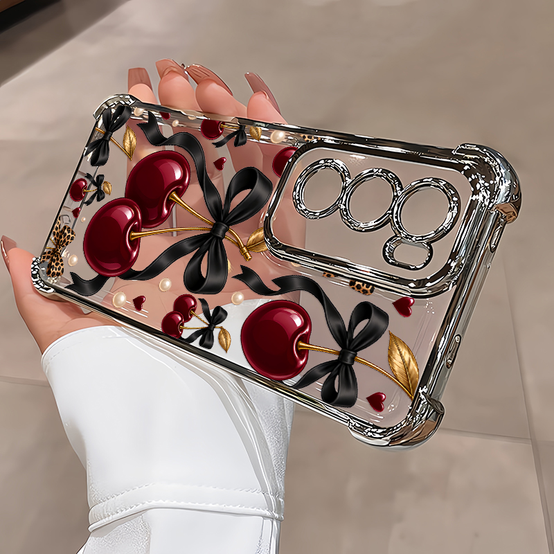 Luxury Wine Red Cherry Leopard - Oppo Reno 12 评论和价格