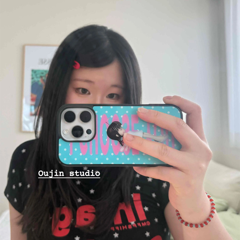 Korean Ins Polka Dots Angel Gi - Phone Cases Girls 评论和价格