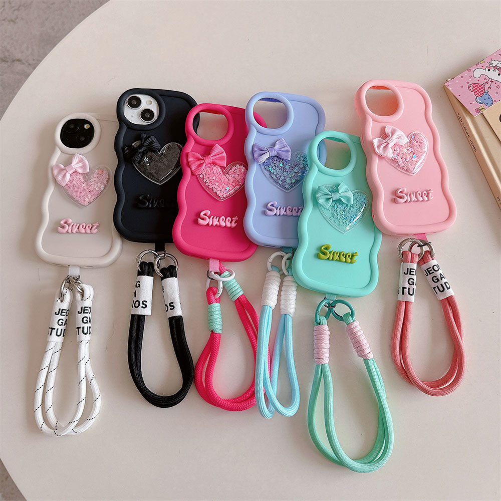 Love Heart Bow Wavy Soft Phone - Phone Cases Nyc 评论和价格
