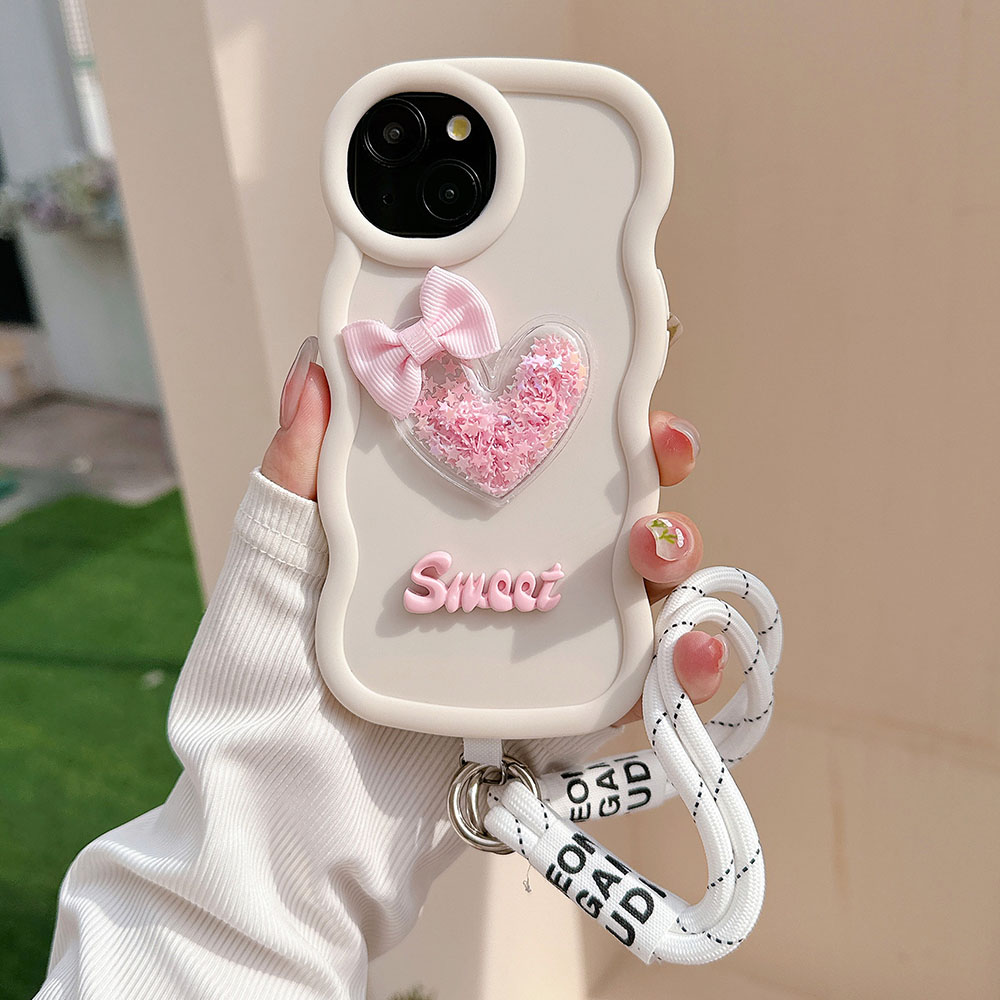 Love Heart Bow Wavy Soft Phone - Phone Cases Nyc 评论和价格